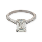 Classic Hidden Halo Solitaire Engagement Ring [Made to Order]