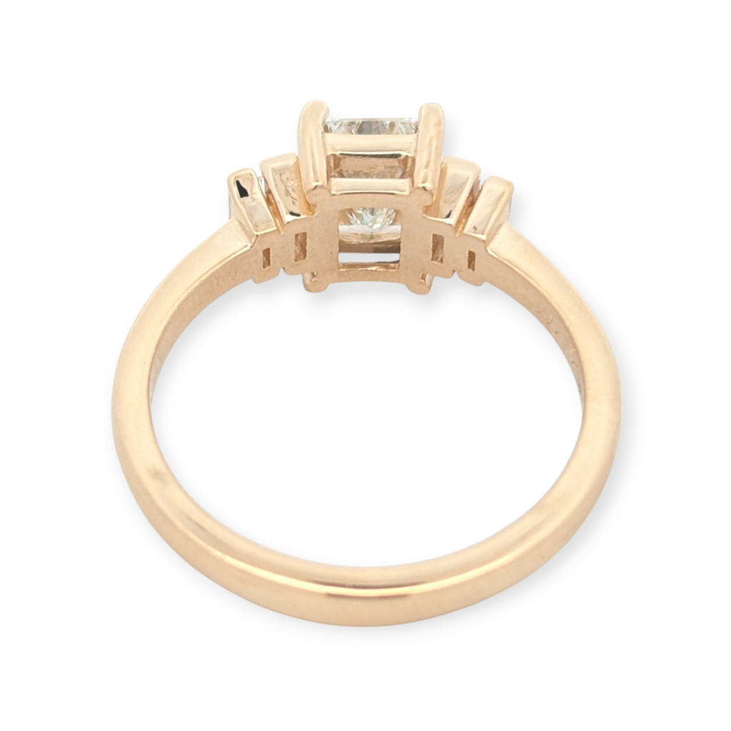 Five Stone Geometric Baguette Engagement Ring [Made to Order]