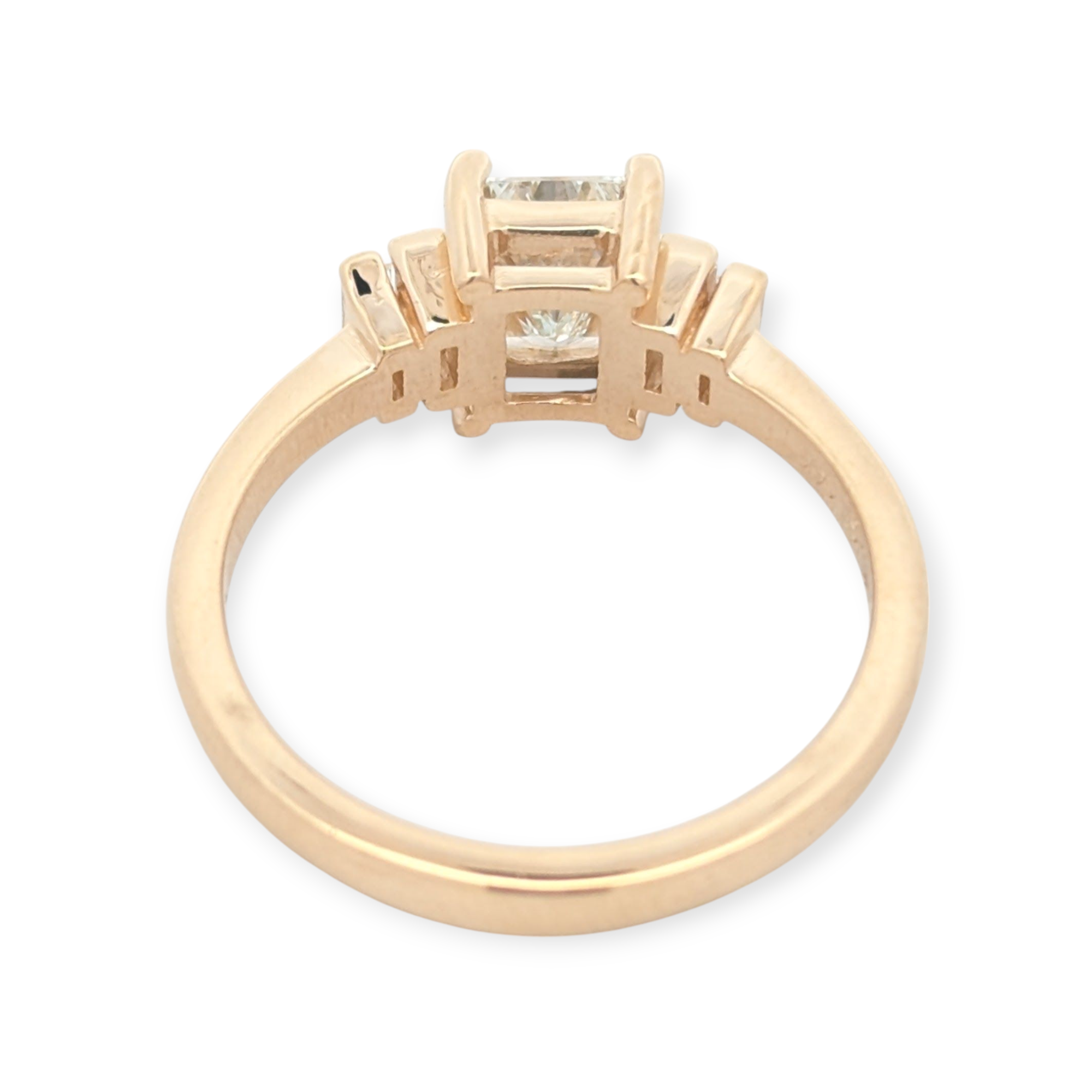 Five Stone Geometric Baguette Engagement Ring [Made to Order]