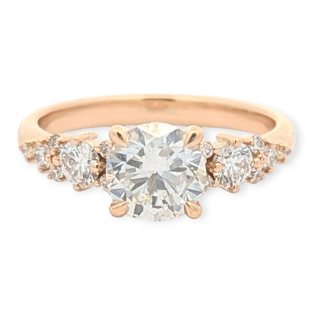 Starlight Cluster Accent Engagement Ring [Made to Order]