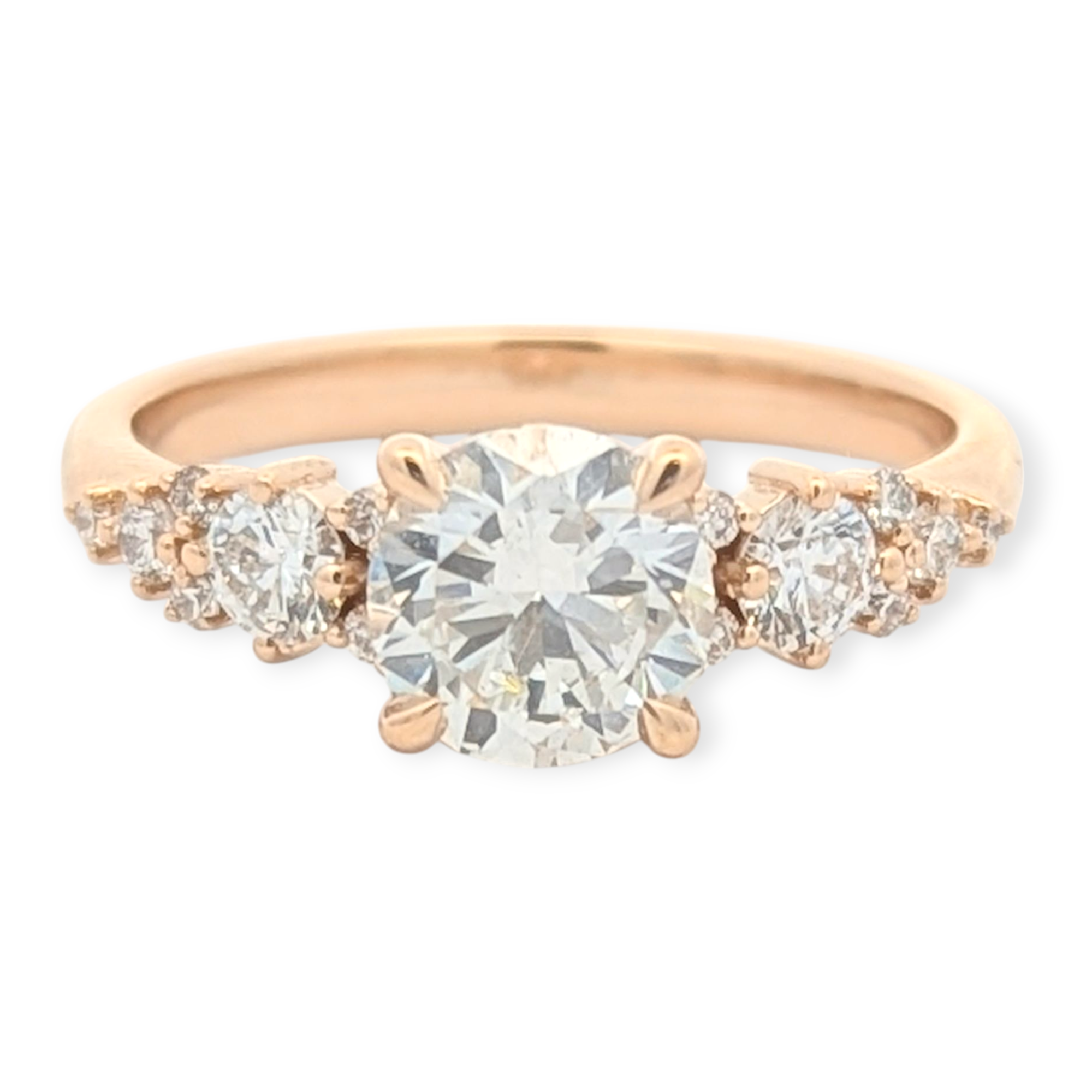 Starlight Cluster Accent Engagement Ring [Made to Order]