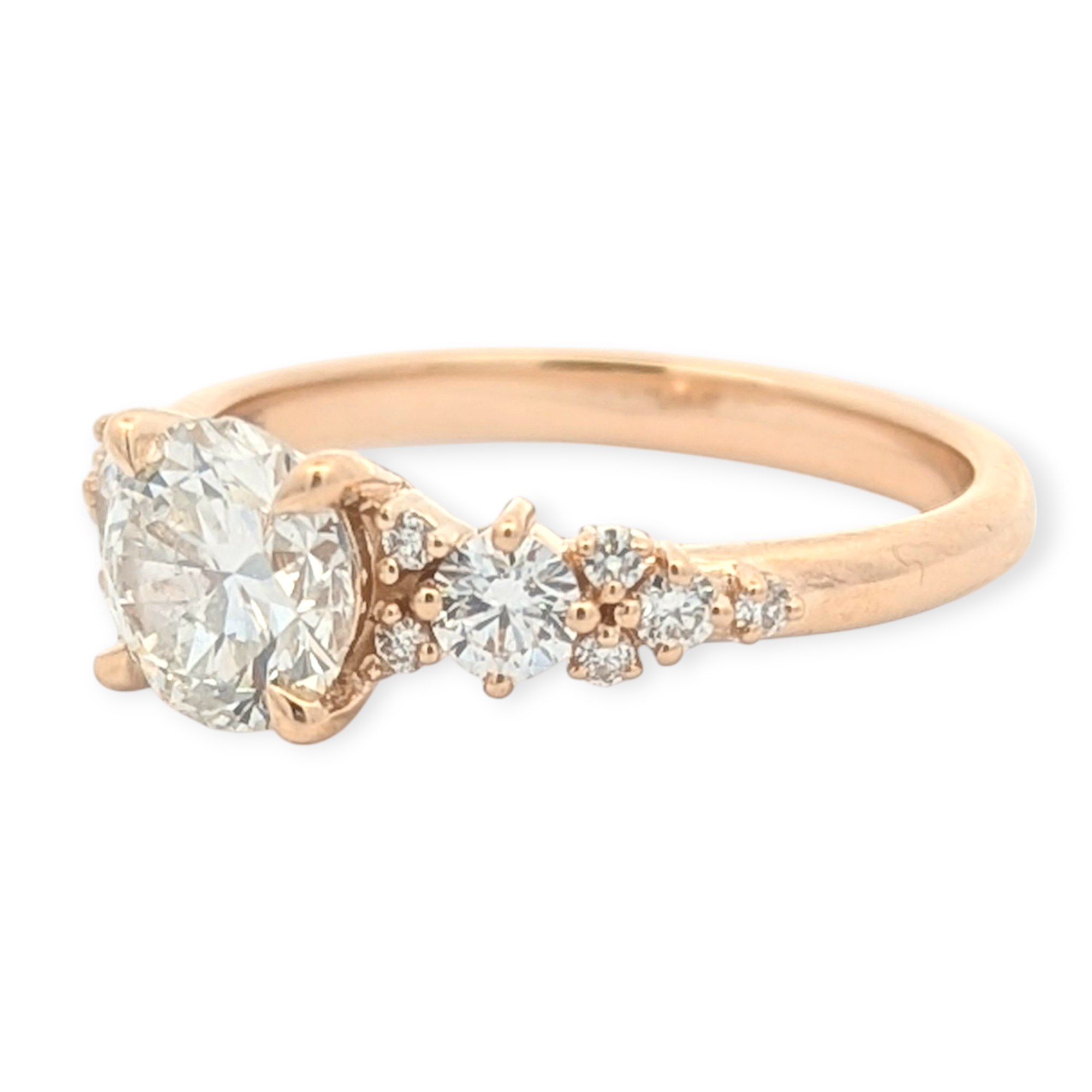 Starlight Cluster Accent Engagement Ring [Made to Order]