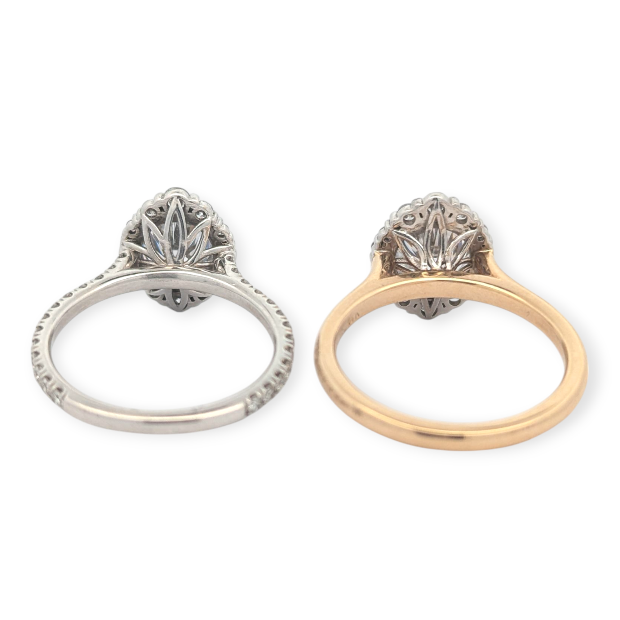 Oval Halo Engagement Ring for Round Diamond [Made to Order]