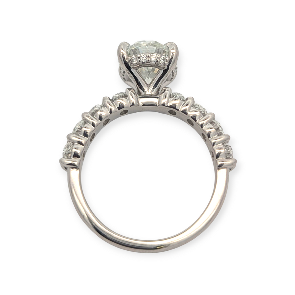 Oval Accent Engagement Ring [Made to Order]