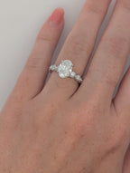 Oval Diamond Engagement Ring with Accented Sides [Made to Order]