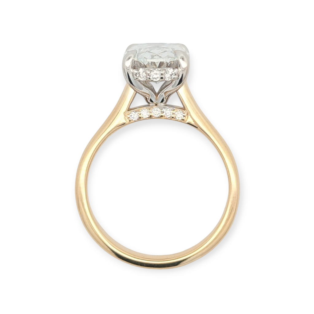 Classic Hidden Halo Solitaire Engagement Ring [Made to Order]