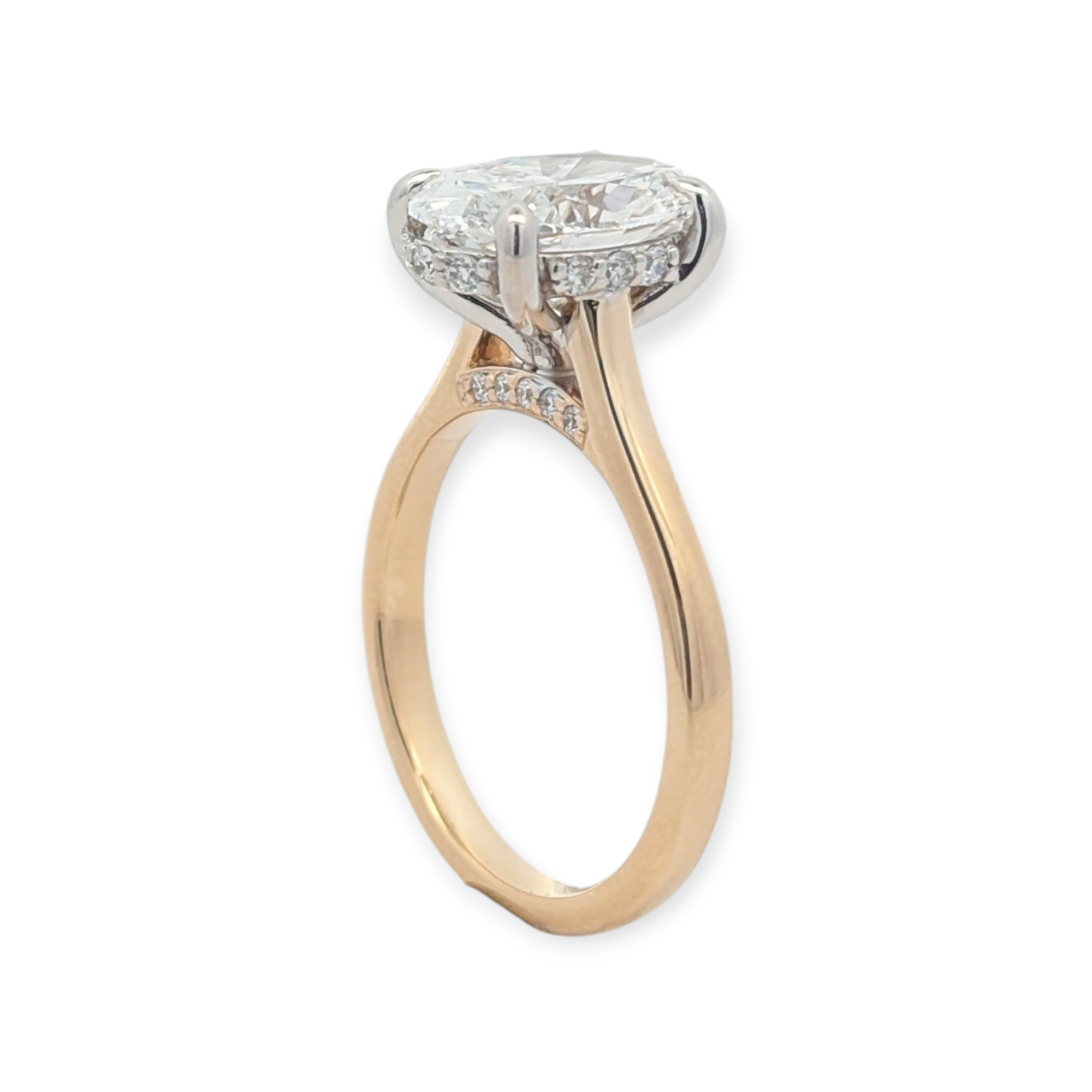 Classic Hidden Halo Solitaire Engagement Ring [Made to Order]