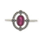 14K Gold and Gemstone Orbit Ring