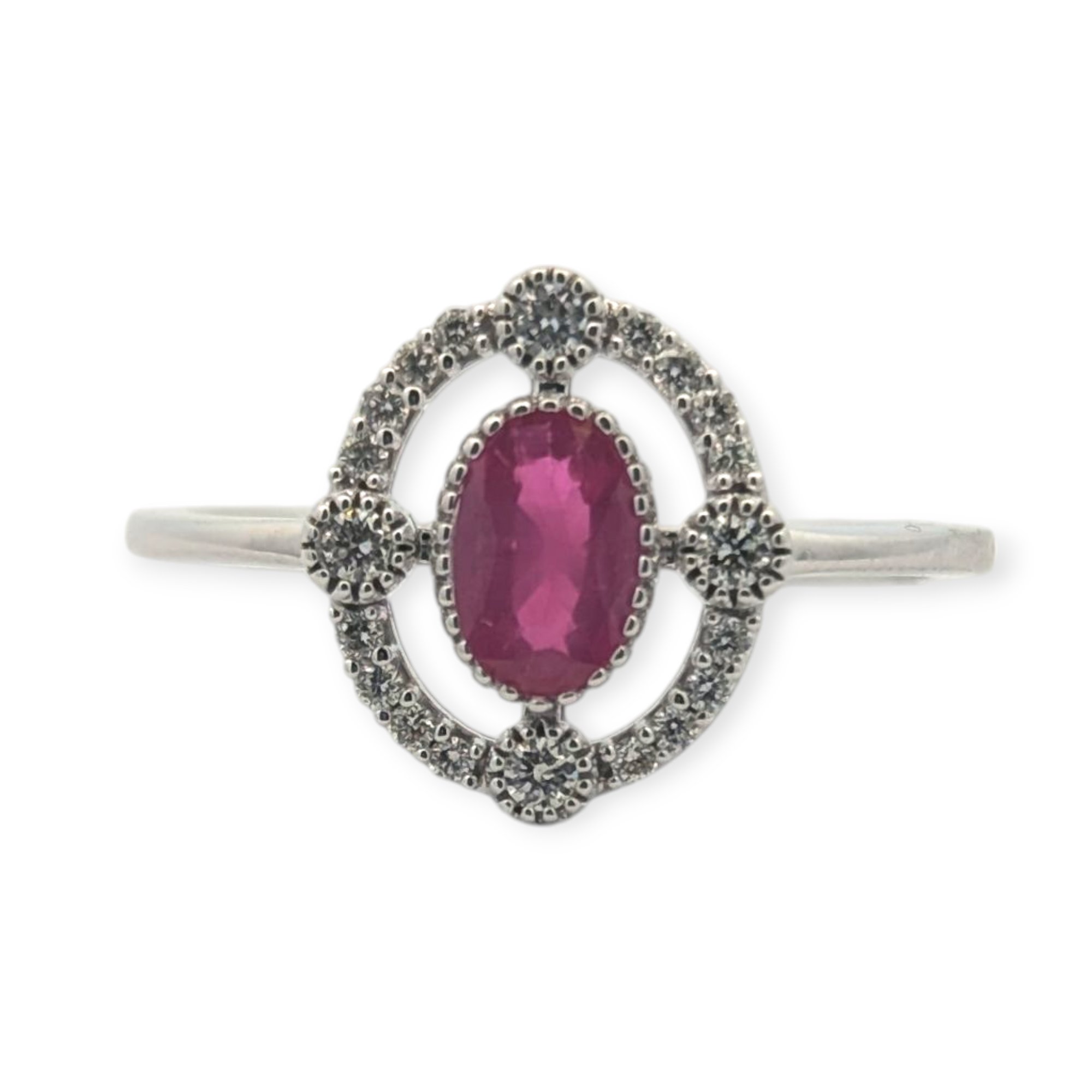 14K Gold and Gemstone Orbit Ring