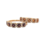 Gemstone and Diamond Halo Band