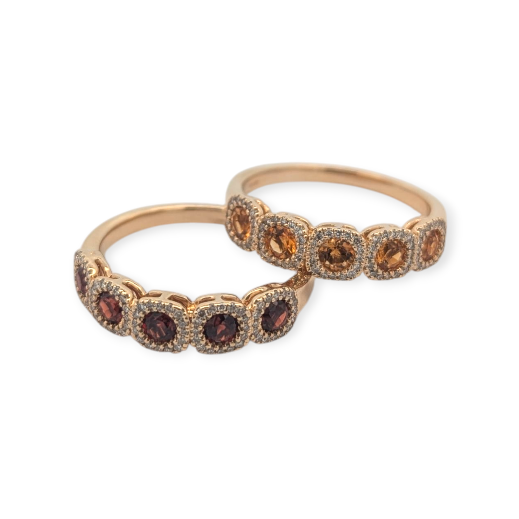 Gemstone and Diamond Halo Band