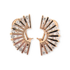 Vintage 14K Yellow Gold Fan Earrings