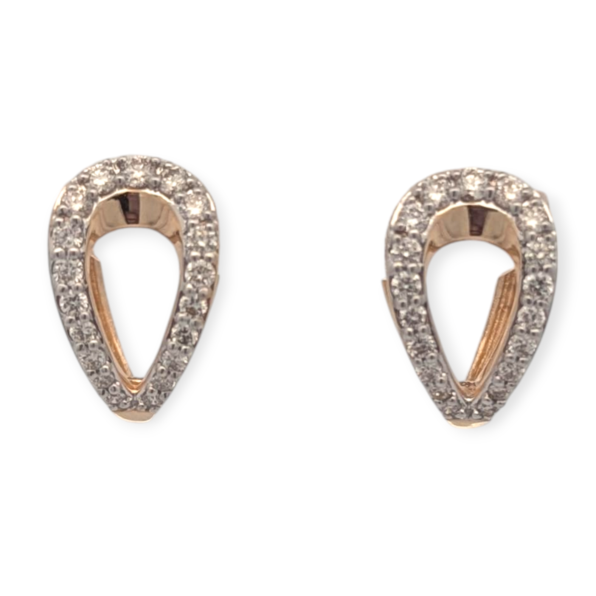 14K Yellow Gold Split Huggie Hoops