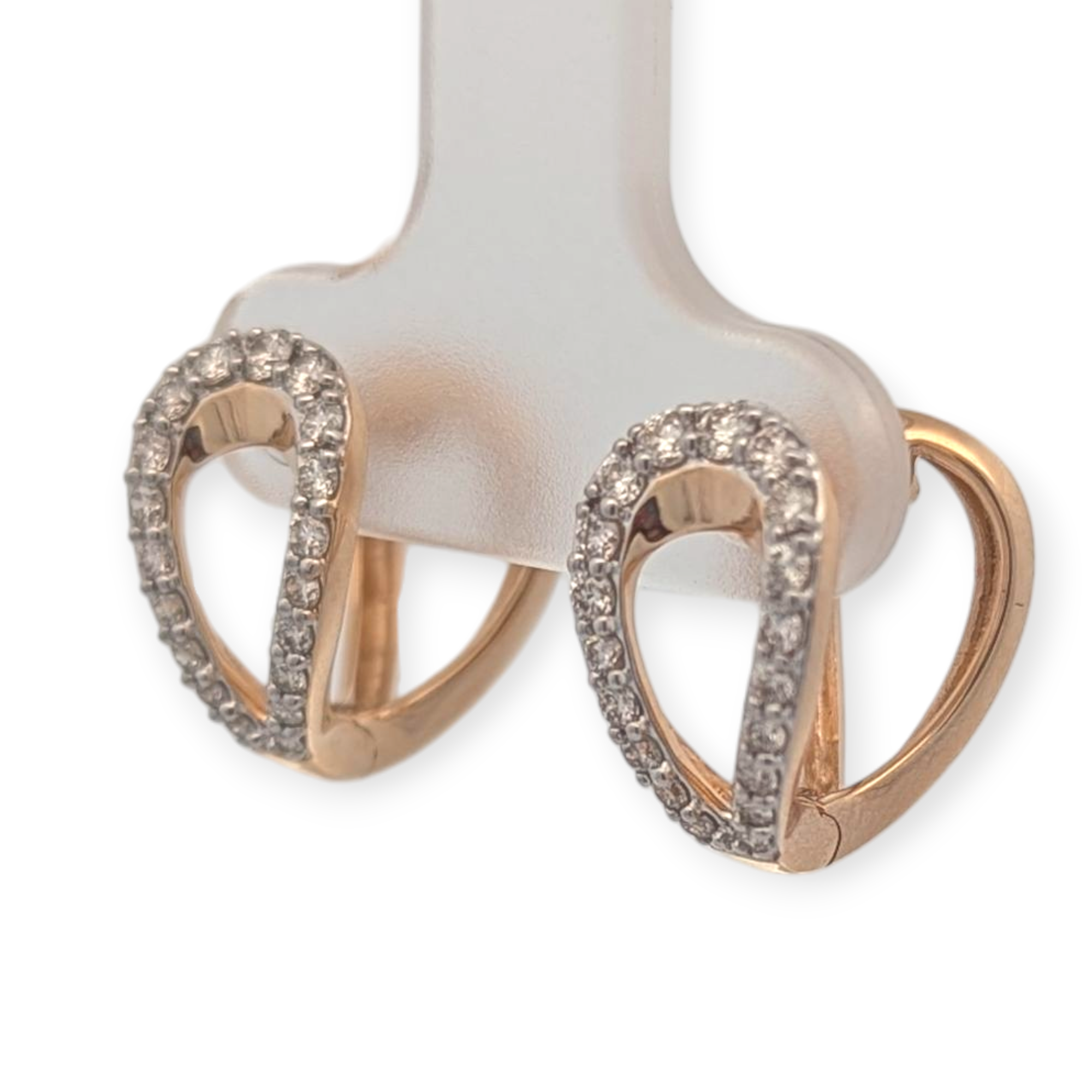 14K Yellow Gold Split Huggie Hoops