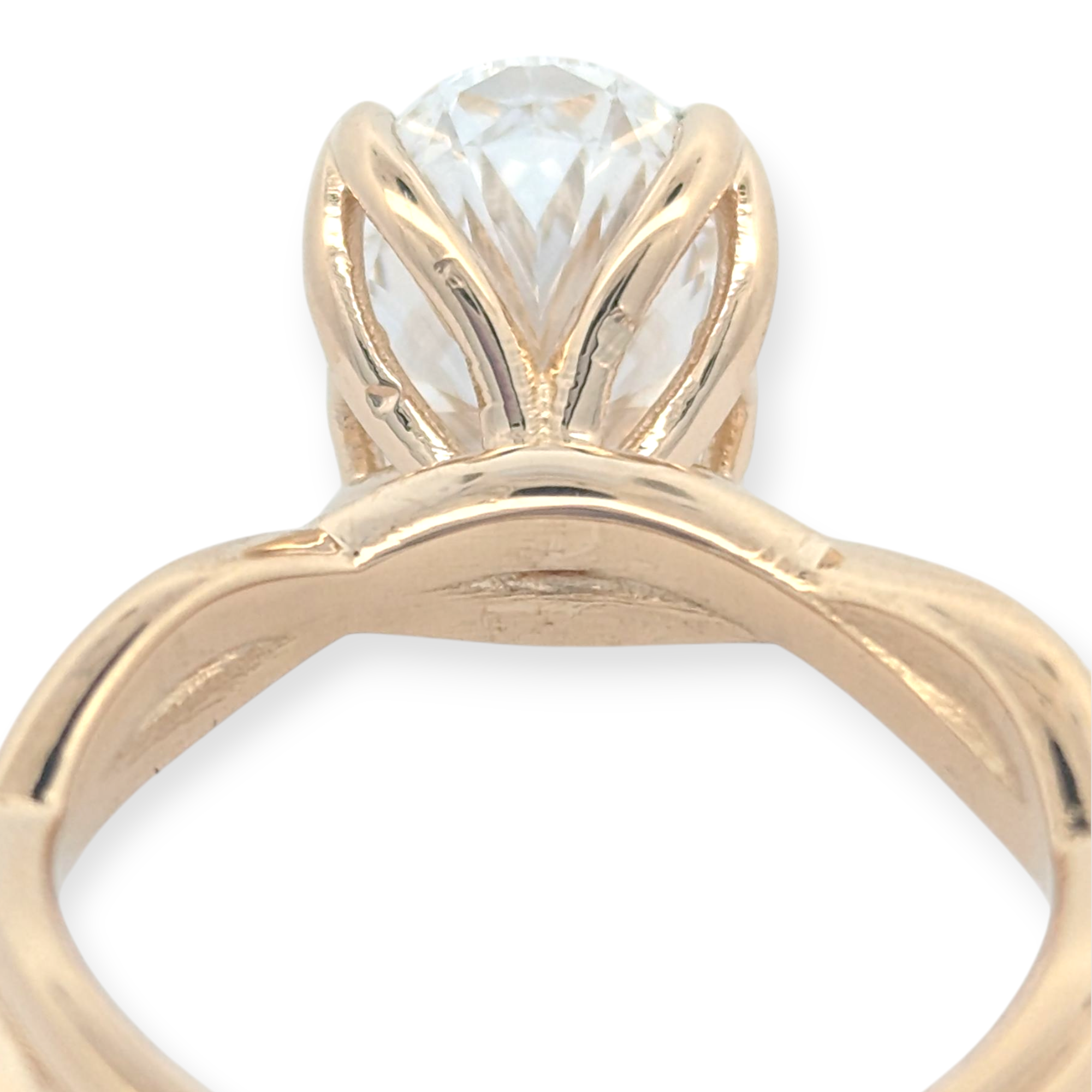 Tulip Twist Engagement Ring [Made to Order]