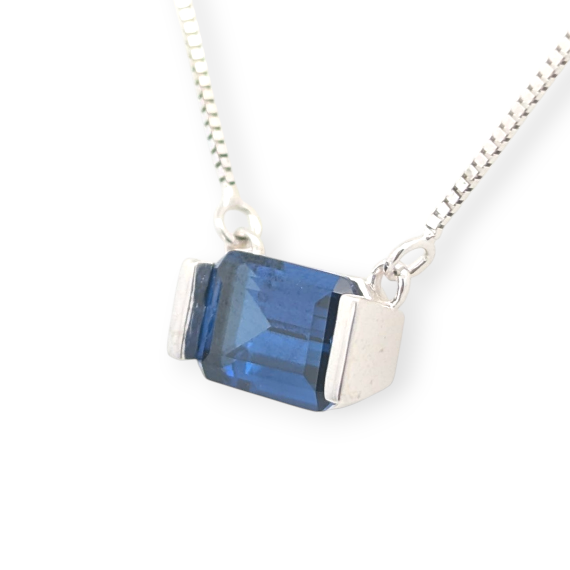 Esmeralda Emerald-Cut Gemstone Necklace in 14K Gold