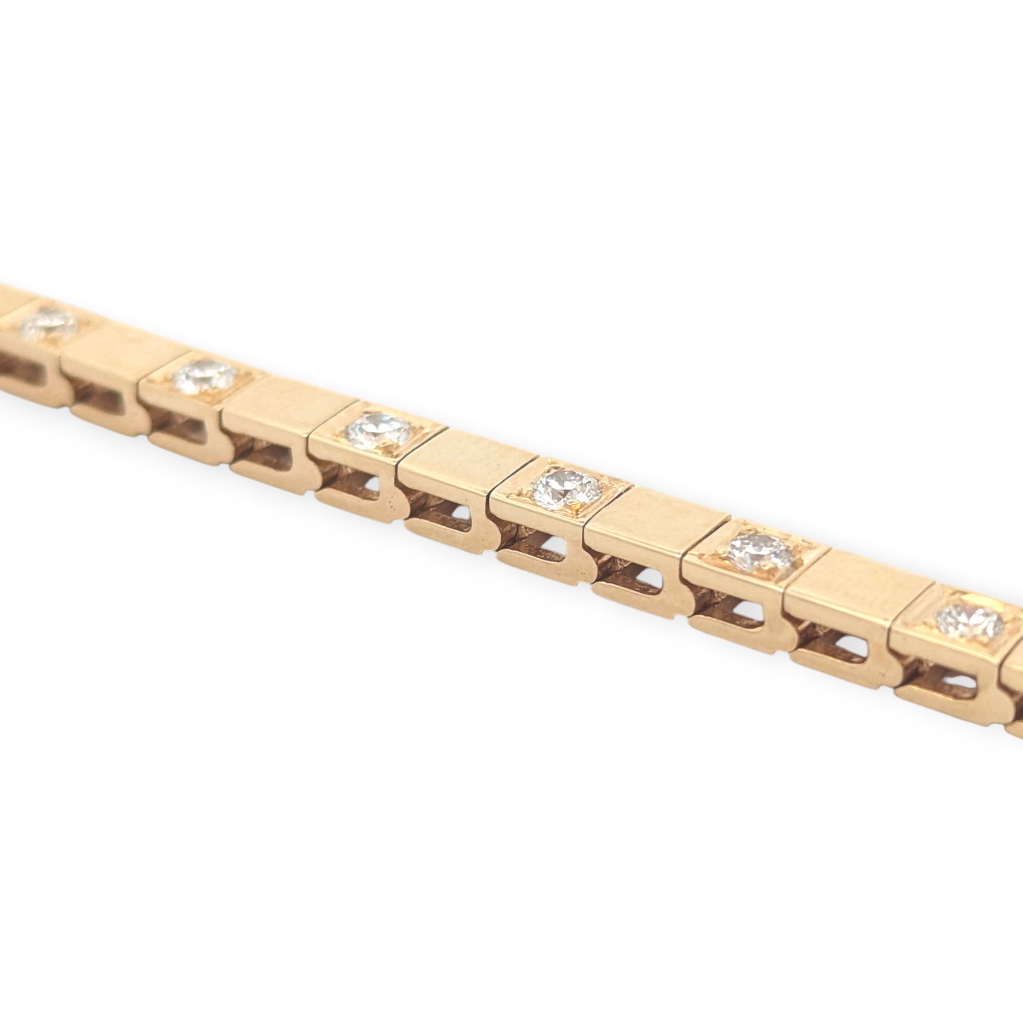 14K Yellow Gold 5-Stone Tennis Bracelet