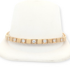 14K Yellow Gold 5-Stone Tennis Bracelet