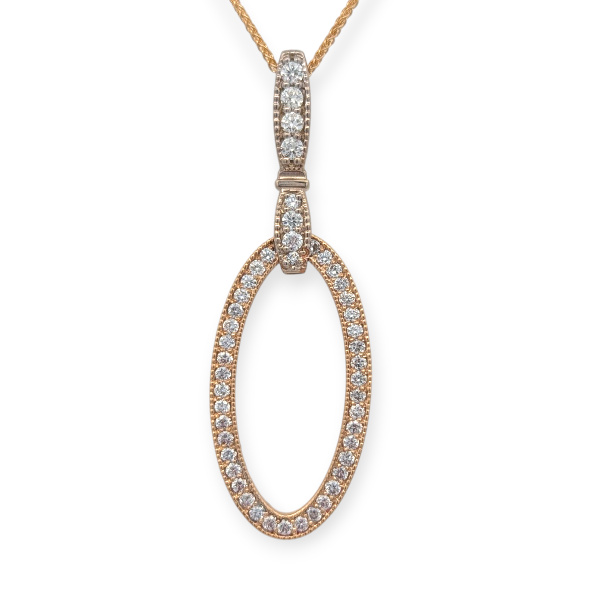 Viamosa Diamond Necklace in Two-Tone 14k Gold