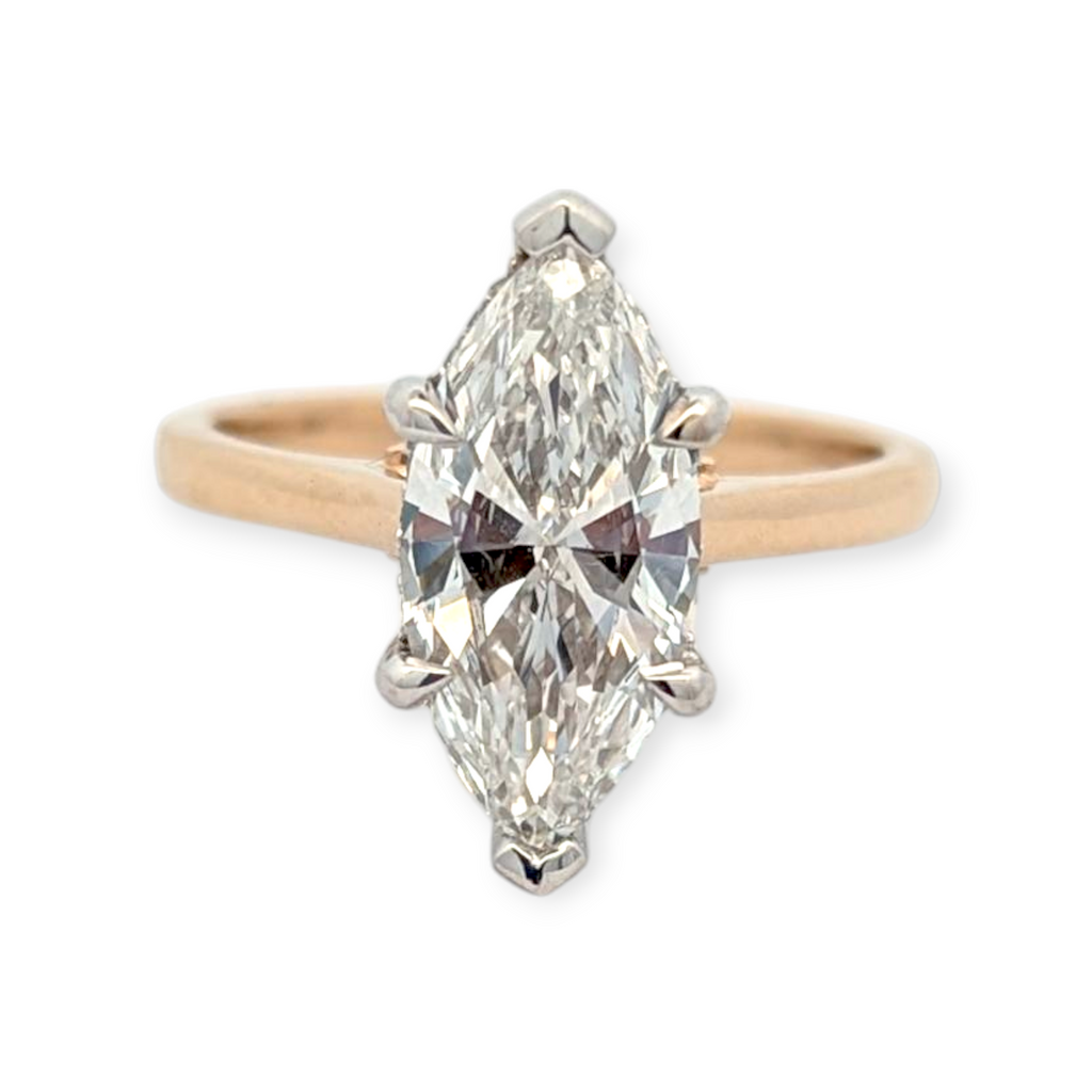 Classic Hidden Halo Solitaire Engagement Ring [Made to Order]
