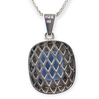 Juliana Lab Sapphire & Lab Diamond Necklace in White Gold