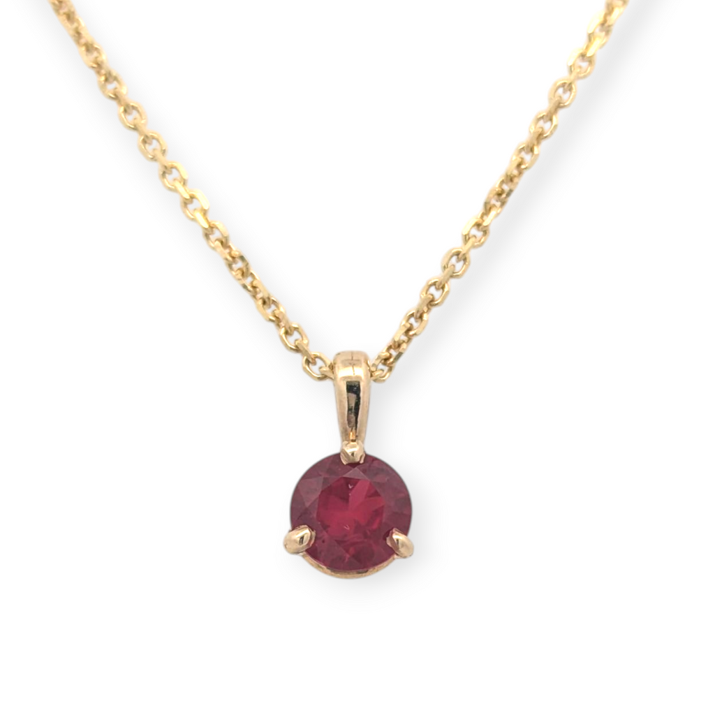 Teresa Gemstone Three-Prong Solitaire Pendant