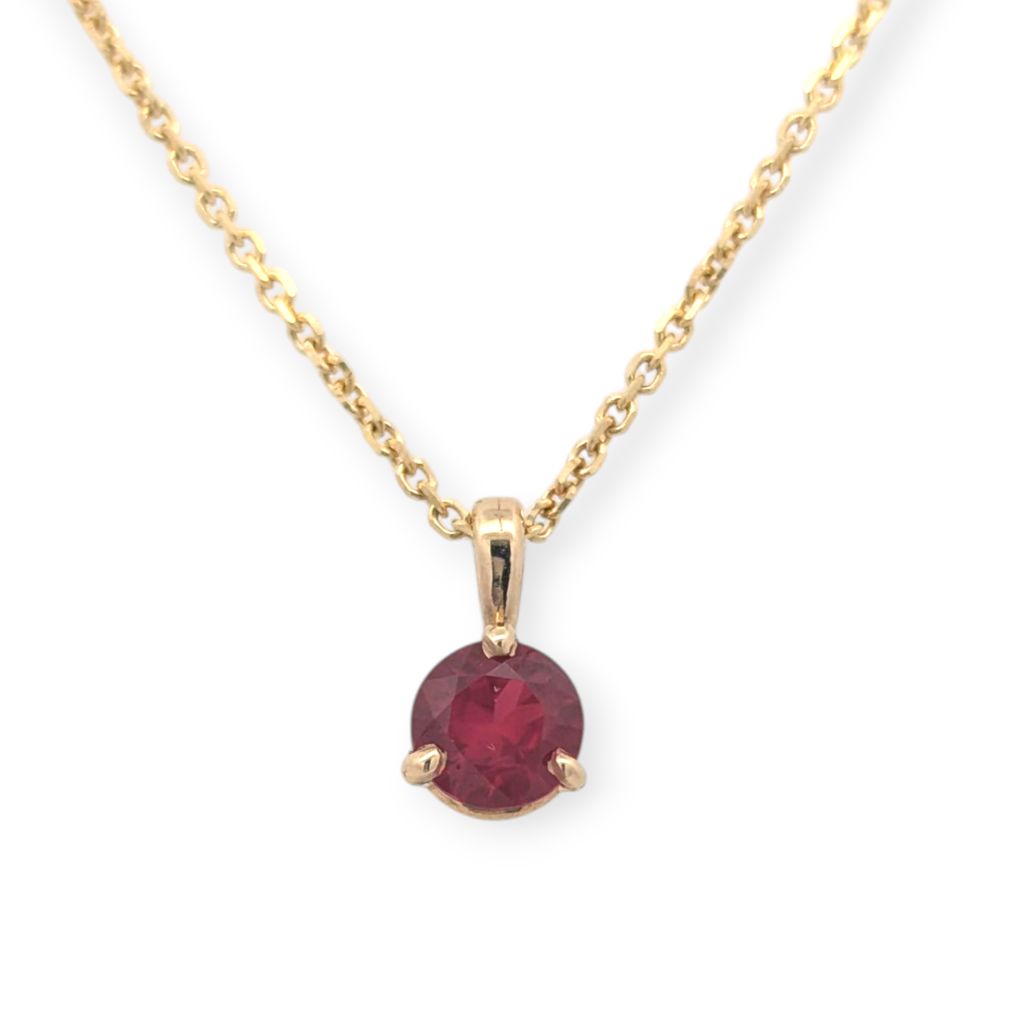 Teresa Gemstone Three-Prong Solitaire Pendant