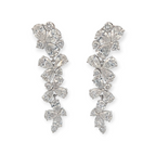 Floral Dangle Earrings with Lab Grown Diamonds in 14K Gold