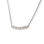 14K White Gold Petite Bar Necklace