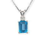 Topaz and Diamond Necklace