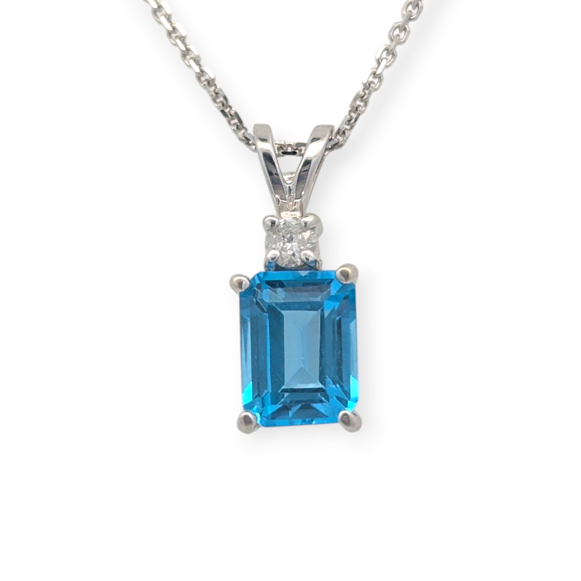 Topaz and Diamond Necklace