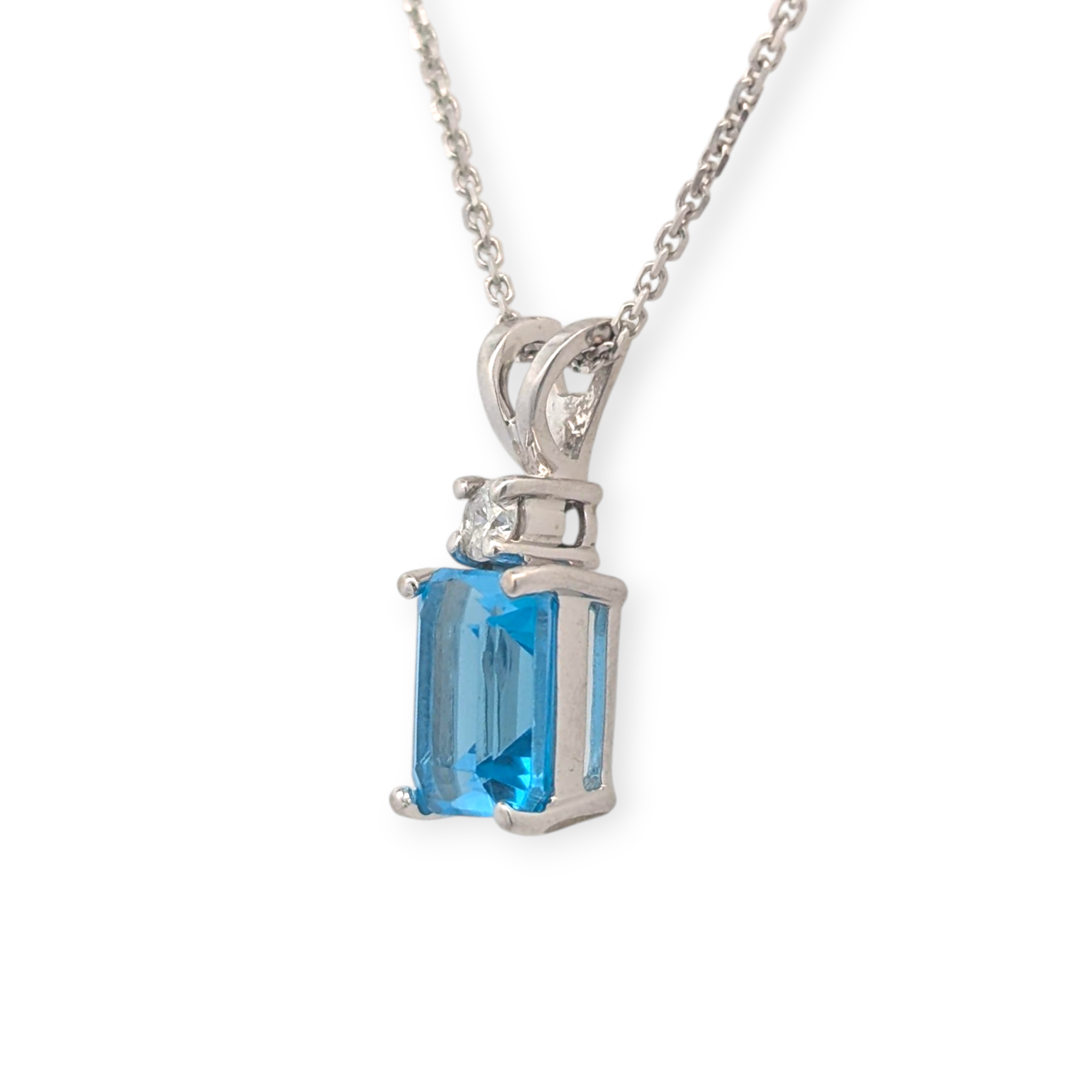 Topaz and Diamond Necklace