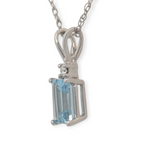 Aquamarine and Diamond Necklace