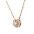 Solitaire Diamond Pendant in 14K Gold