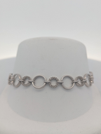 Sterling Silver Diamond Loop Bracelet