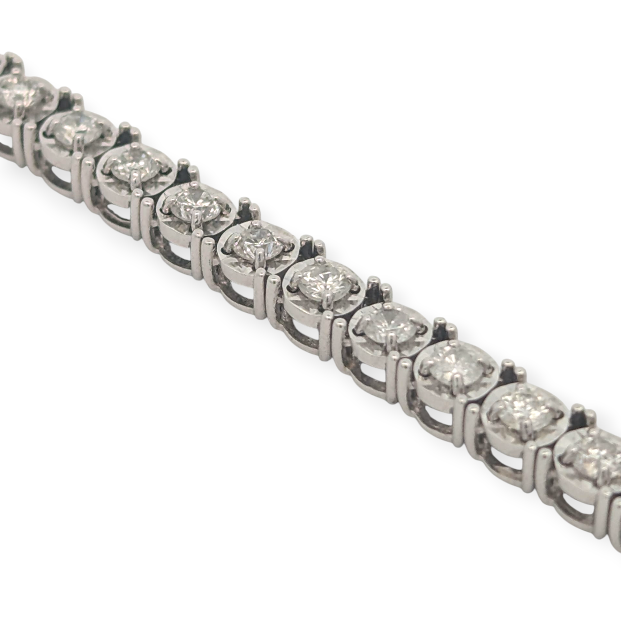 14K White Gold Diamond Tennis Bracelet