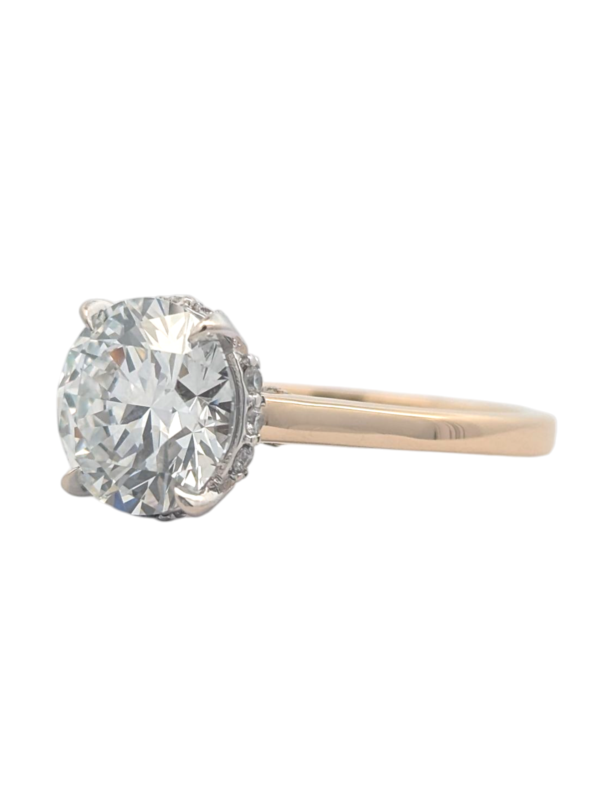 Classic Hidden Halo Solitaire Engagement Ring [Made to Order]