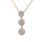 Vintage 14K Yellow Gold and Diamond Slide Pendant