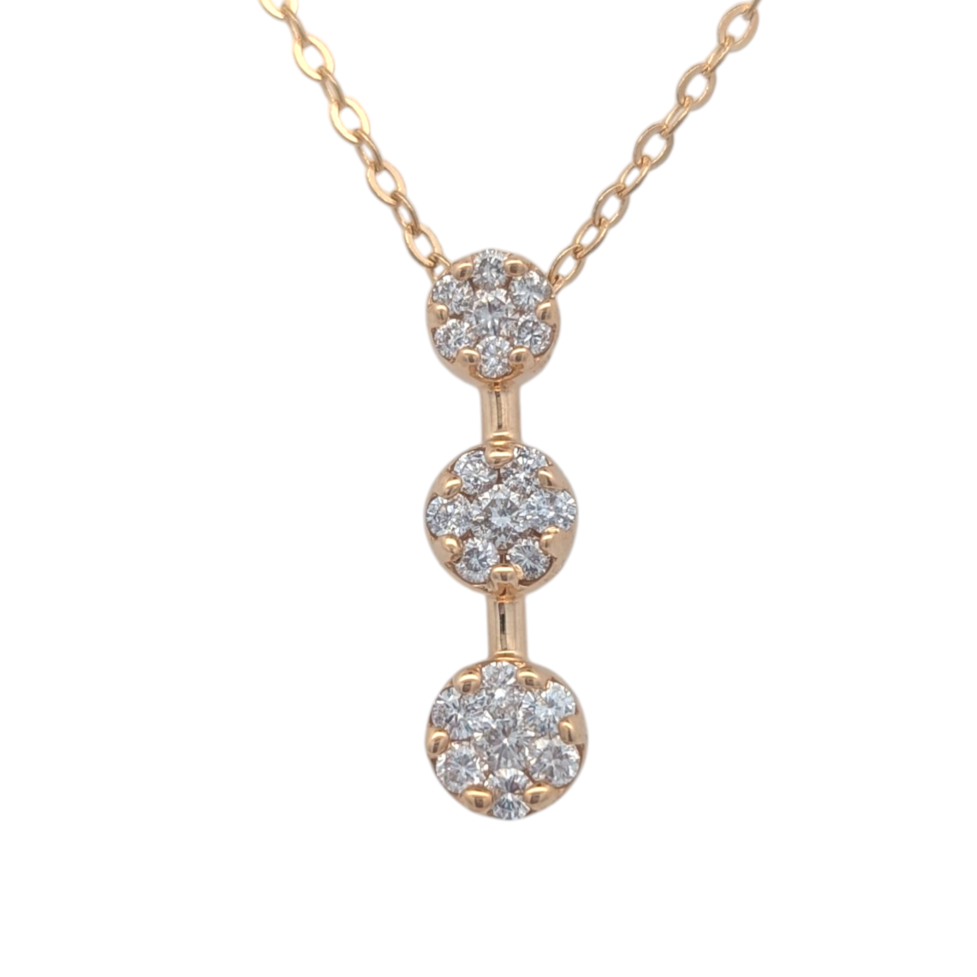 Vintage 14K Yellow Gold and Diamond Slide Pendant