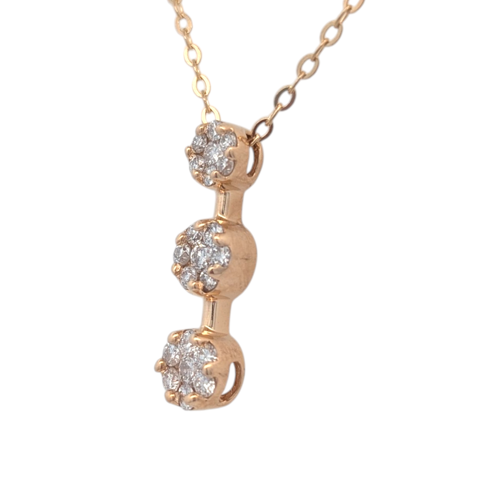 Vintage 14K Yellow Gold and Diamond Slide Pendant