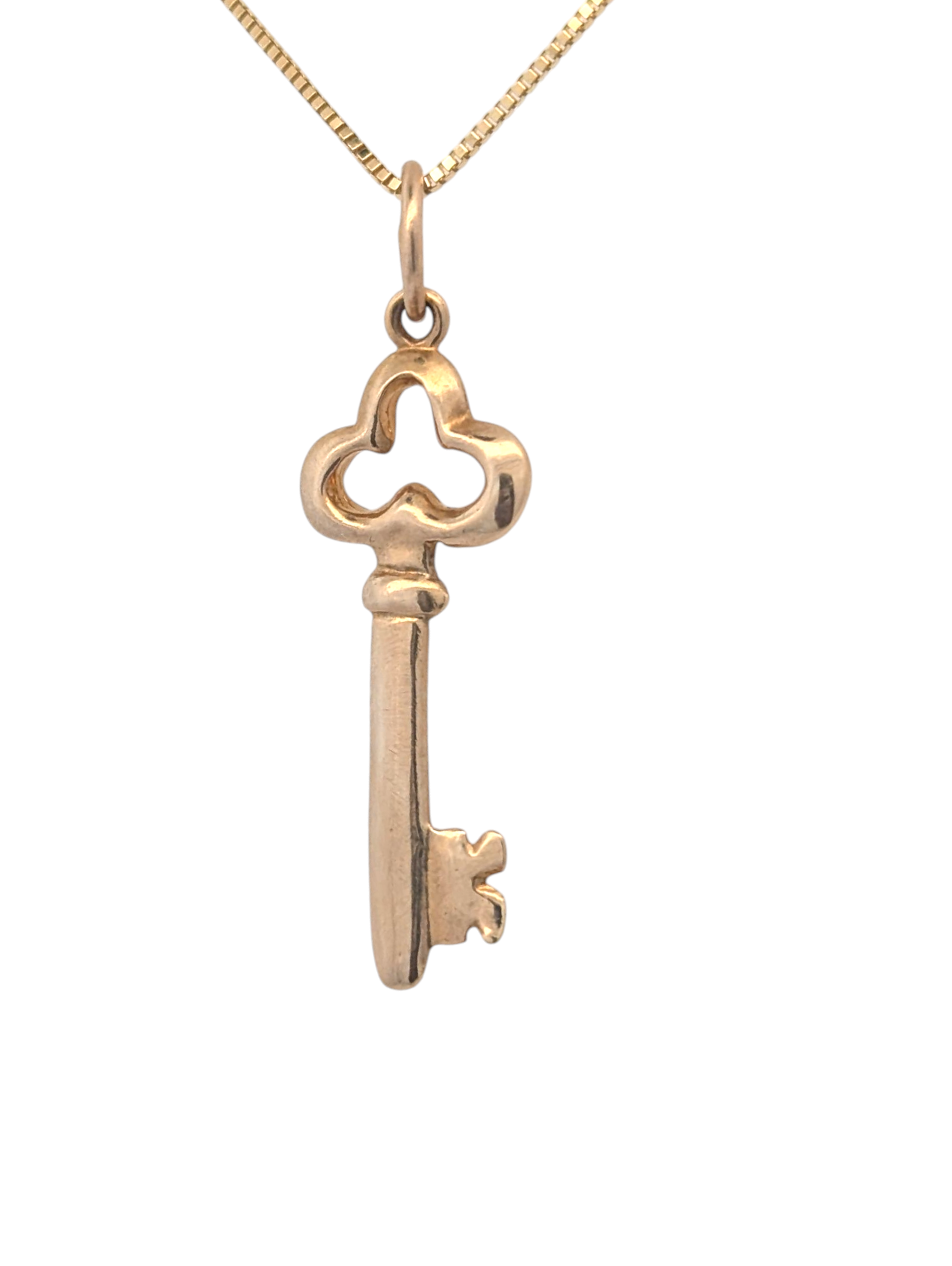 Vintage 14K Yellow Gold Key Pendant