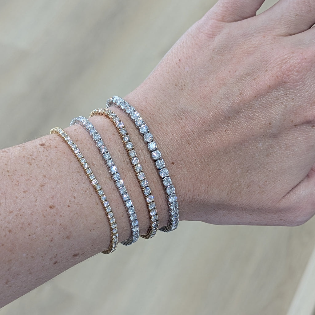 Lab Grown Diamond Tennis Bracelets