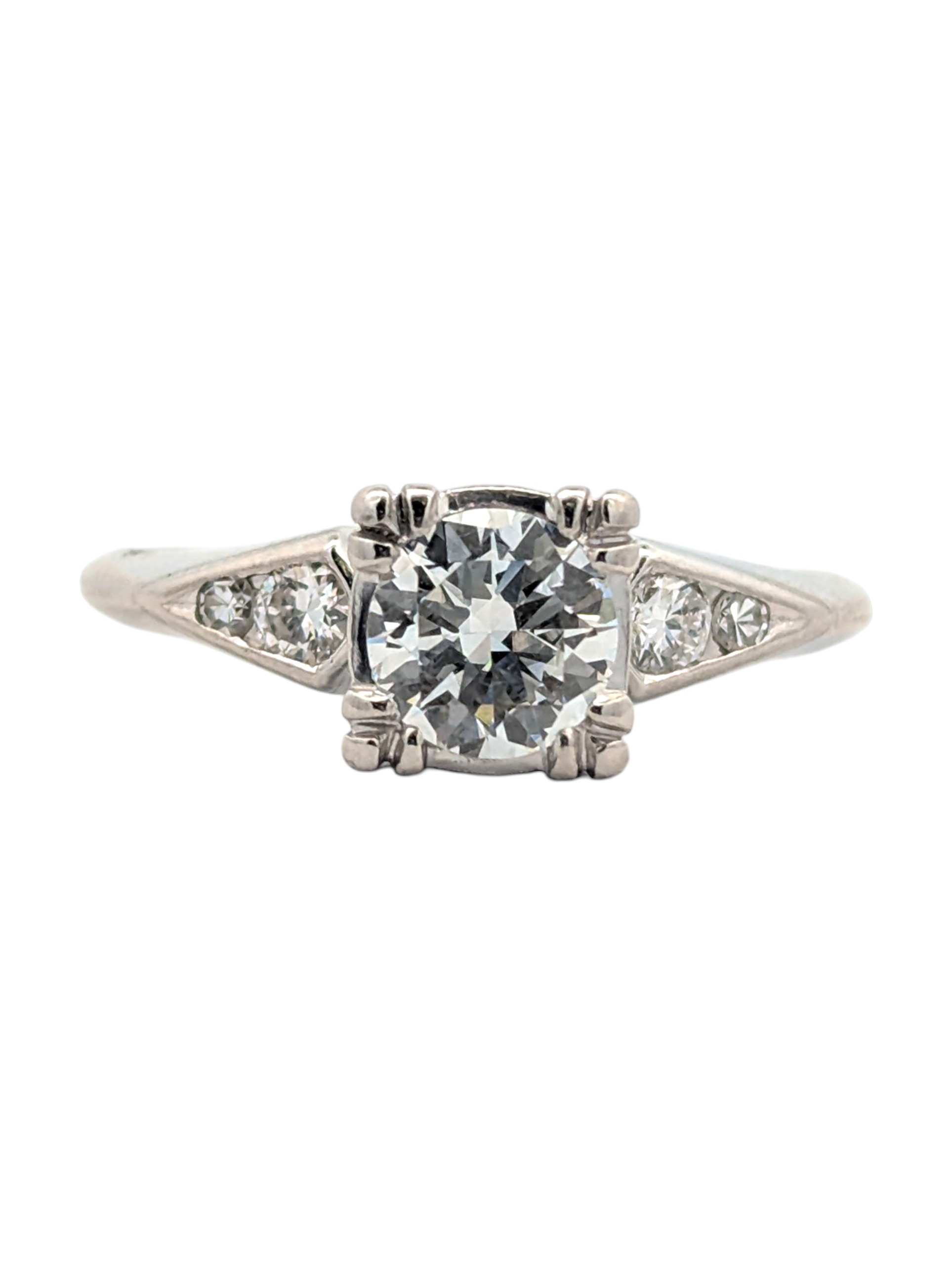 Vintage Platinum and Diamond Engagement Ring