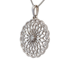 Sistina Diamond Disk Necklace in 14K Gold