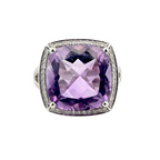 Vintage Amethyst and Diamond Cocktail Ring