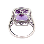 Vintage Amethyst and Diamond Cocktail Ring