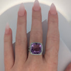 Vintage Amethyst and Diamond Cocktail Ring