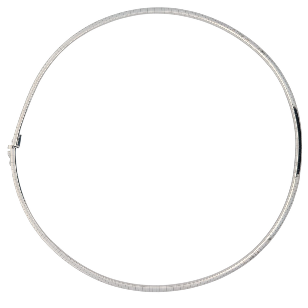 Vintage 14K White Gold Omega Chain