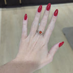 Vintage LeVian Ring with Fire Opal and Diamond