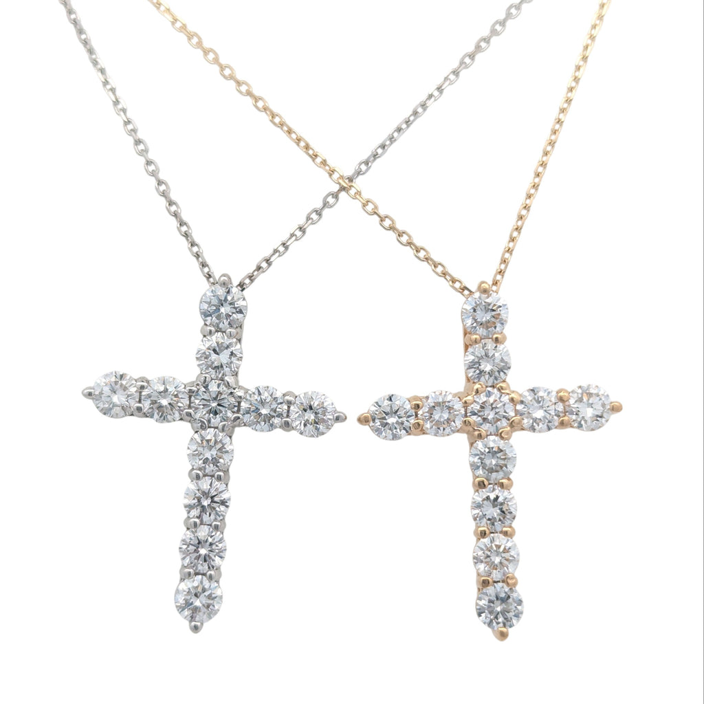 Lab Grown Diamond Cross in 14K Gold